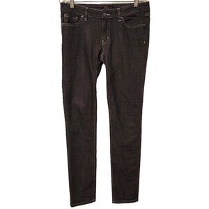 PrAna Jeans Organic Cotton Skinny  Womens 8/29 Mid Rise Stretch Denim‎ Black NEW